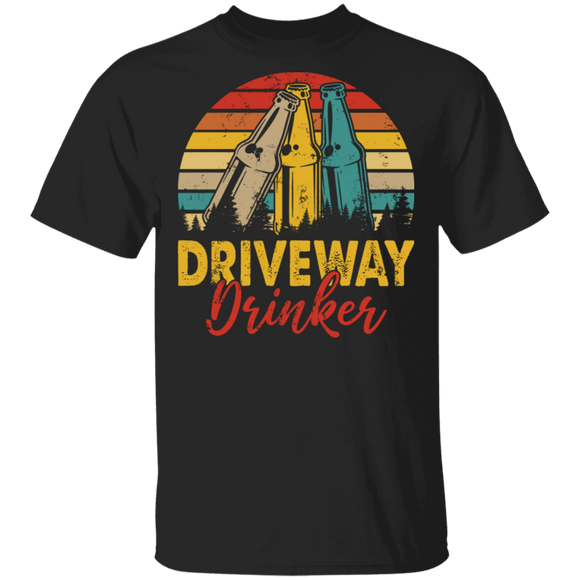 Beer Lover Shirt Vintage Retro Driveway Drinker Cool Garage Beer Drinking Lover Gifts T-Shirt - Macnystore