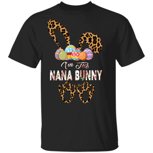 I'm The Nana Bunny Cute Bunny Leopard Eggs Easter Day Gift T-Shirt - Macnystore