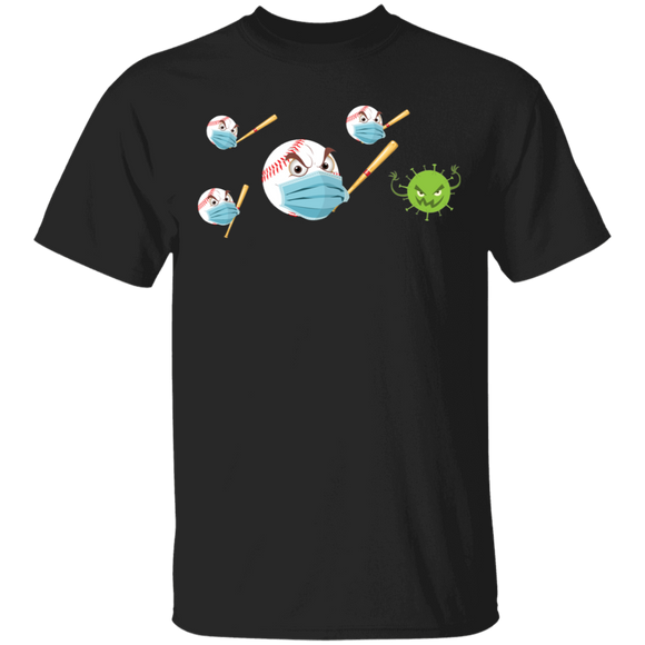 Funny Baseball Balls Holding Bats Shirt Matching Baseball Lover Player Fans Social Distancing Gifts T-Shirt - Macnystore