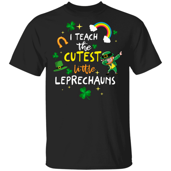 I Teach The Cutest Little Leprechaun Teacher St Patricks Day T-Shirt - Macnystore