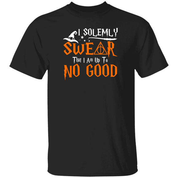 Halloween Witch Shirt I Solemnly Swear That I Am Up To No Good Cool Halloween Witch Wizard Magician Movie Gifts T-Shirt - Macnystore