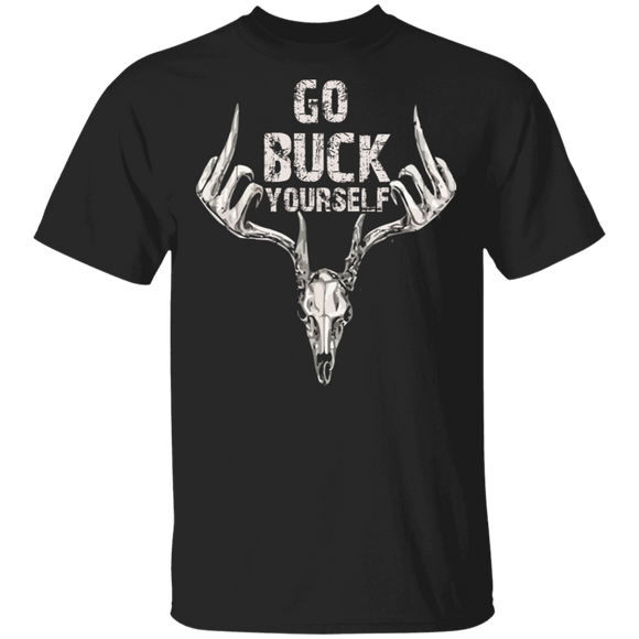 Go Buck Yourself Funny Deer Skull Deer Hunting Hunter Gifts T-Shirt - Macnystore