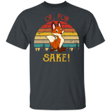 Vintage Bear Oh Fox Sake Funny Fox Shirt Matching Men Women Fox Lover Zookeeper Gifts T-Shirt - Macnystore