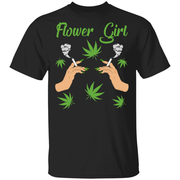 Flower Girl Cool Weed Cannabis Marijuana Women Smoker Smoking Lover Gifts T-Shirt - Macnystore