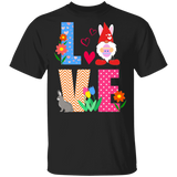 Love Gnome Funny Rabbit Bunny Eggs Easter Day Matching Shirt For Kids Men Women Gnome Lover Gifts T-Shirt - Macnystore