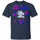 Keeper Of The Gender Pink or Blue Grandma Loves You Elephant T-Shirt - Macnystore