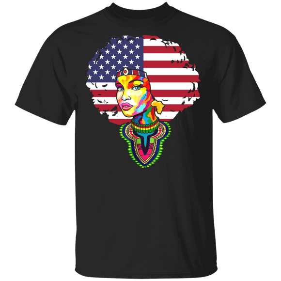 Hippie American Flag Juneteenth Dashiki Matching 4th Of July Independence Day Gifts T-Shirt - Macnystore