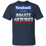 Funny Facebook Jail Inmate Repeat Offender Gag T-Shirt - Macnystore