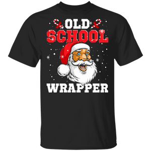 Christmas Santa Shirt Old School Wrapper Funny Christmas Santa Claus Hip Lover Gifts T-Shirt - Macnystore