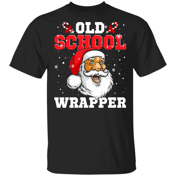 Christmas Santa Shirt Old School Wrapper Funny Christmas Santa Claus Hip Lover Gifts T-Shirt - Macnystore