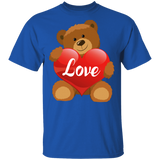 Love Bear Hugging Heart Bear Wild Animal Lover Husband Wife Fiance Fiancee Boyfriend Girlfriend Mom Dad Grandma Aunt Couple Valentine T-Shirt - Macnystore
