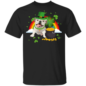 Leprechaun English Bulldog Dog Lover St Patrick's Day Gifts Youth T-Shirt - Macnystore