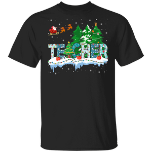 Christmas Teacher Funny Christmas Tree Ornaments Matching Teacher Lover Gifts T-Shirt - Macnystore