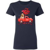 Cockapoo Riding Truck Dog Pet Lover Matching Shirts For Couples Boys Girl Women Personalized Valentine Gifts Ladies T-Shirt - Macnystore