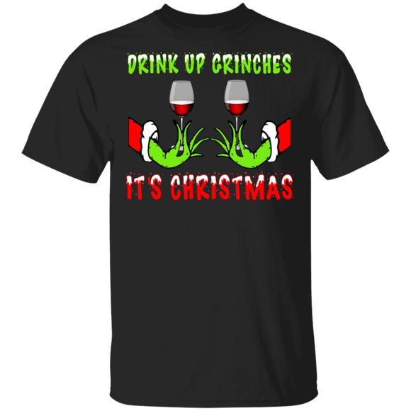 Christmas Movie Lover Shirt Drink Up Grinches It's Christmas Funny Christmas Cartoon Movie Character Lover Gifts Christmas T-Shirt - Macnystore