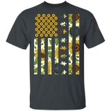 Sunflower As A American Flag Funny Sunflower Shirt Matching Men Women Proud American Gifts T-Shirt - Macnystore