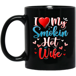 I Love My Smokin Hot Wife Cute Valentine Couple Mug - Macnystore