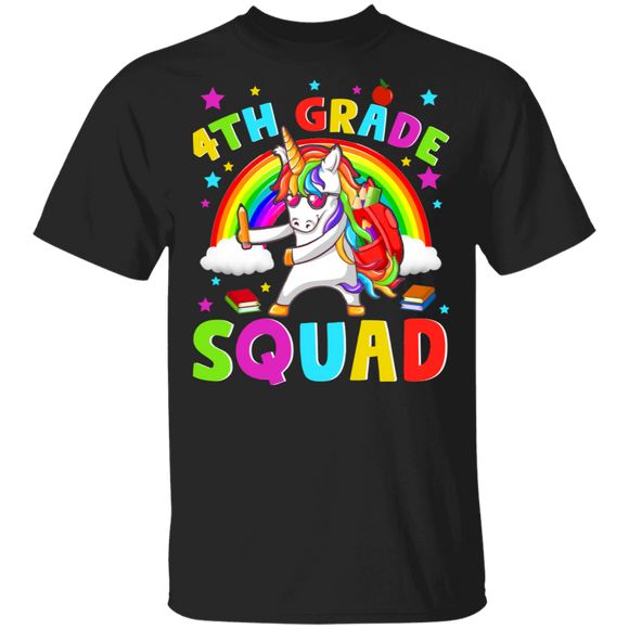 4th Squad Flossing Unicorn Back to School T-Shirt - Macnystore