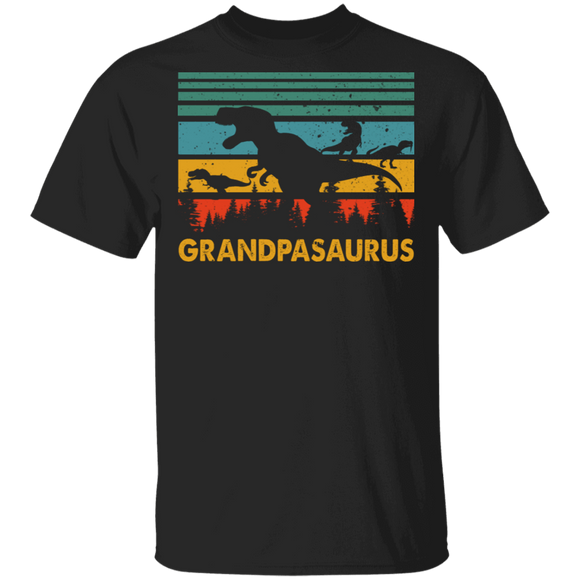 Vintage Retro Grandpasaurus Cool Dinosaurs T-Rex Grandpa Father's Day Gifts T-Shirt - Macnystore