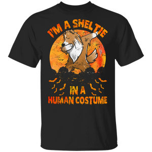I'm A Sheltie In A Human Costume Funny Shetland Sheepdog Dog Lover Halloween Gifts T-Shirt - Macnystore