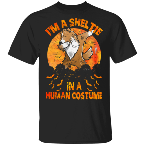 I'm A Sheltie In A Human Costume Funny Shetland Sheepdog Dog Lover Halloween Gifts T-Shirt - Macnystore