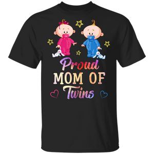Proud Mom Of Twins Twin Lover Baby Mother's Day T-Shirt - Macnystore