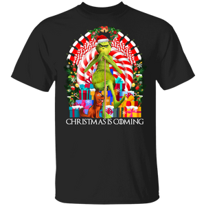 Christmas Movie Lover Shirt Christmas Is Coming Funny Christmas Candy Cane Throne Grinch Movie Lover Gifts Christmas T-Shirt - Macnystore