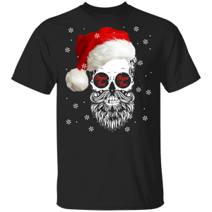 Christmas Santa Shirt Joyeux Noel Cool Christmas Santa Skull Lover Gifts Christmas T-Shirt - Macnystore