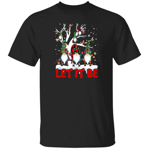 Christmas Gnome Lover Shirt Let It Be Cute Gnome Buffalo Plaid Christmas Tree Lover Gifts Christmas T-Shirt - Macnystore