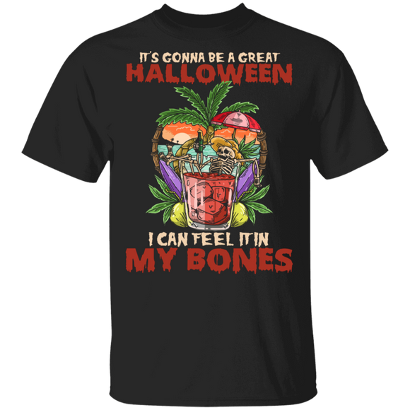 Halloween Skeleton Lover Shirt It's Gonna Be A Green Halloween I Can Feel It In My Bones Funny Halloween Skeleton Lover Gifts Halloween T-Shirt - Macnystore