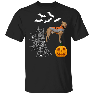 Pitbull Wear Pumpkin Halloween Costume Dog Lovers T-Shirt - Macnystore