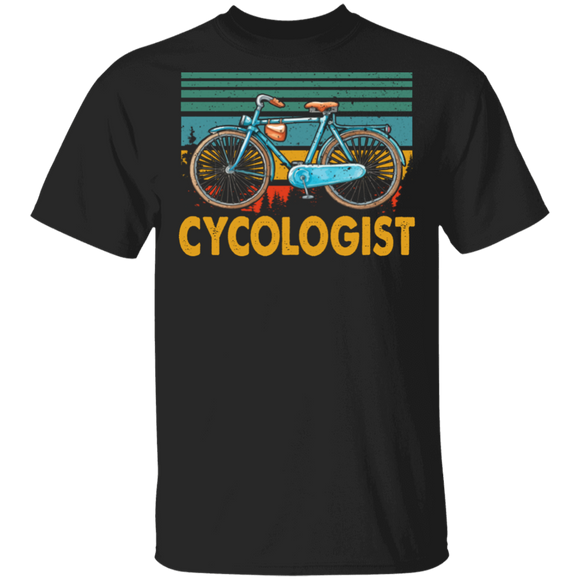 Christmas Bike Lover Shirt Vintage Retro Cycologist Cool Bike Bicycle Ride Lover Hobby Gifts T-Shirt - Macnystore