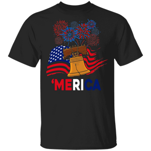 Merica Cool Firework Liberty Bell American Flag 4th Of July Independence Day Gifts T-Shirt - Macnystore