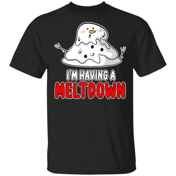 Christmas Snowman Shirt I'm Having A Meltdown Funny Christmas Snowman Lover Gifts T-Shirt - Macnystore