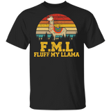 Vintage Retro F.M.L Fluff My Llama Funny Llama Shirt Matching Men Women Llama Alpaca Lover Zookeeper Gifts T-Shirt - Macnystore