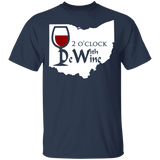 2 O'clock Wine With Dewine Funny Red Wine Shirt Matching Men Women Gifts T-Shirt - Macnystore