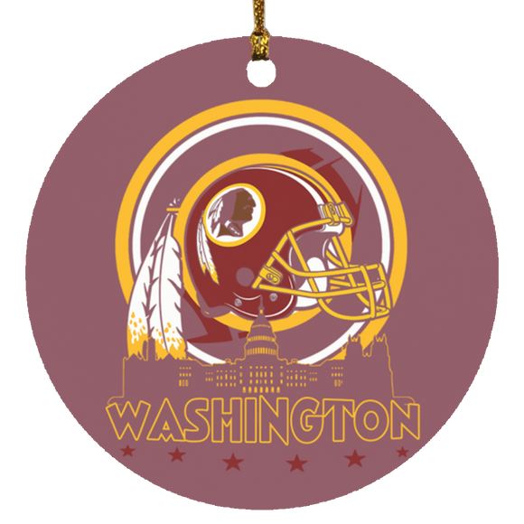 Football Lover Washington Forever Redskin Pride American Native Blood Gifts SUBORNC Circle Ornament - Macnystore