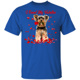 I Found My Valentine Yorkshire Terrier Dog Pet Lover Fans Matching Shirts For Couples Boys Girls Women Personalized Valentine Gifts T-Shirt - Macnystore
