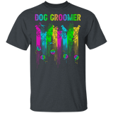 Colorful Dog Groomer Funny Dog Groomer Shirt Matching Dog Lover Owner Fans Trainer Gifts T-Shirt - Macnystore