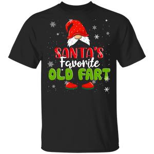 Christmas Gnome Shirt Santa's Favorite Old Fart Funny Christmas Santa Gnomes Lover Matching Family Group Gifts T-Shirt - Macnystore