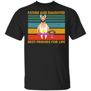 Vintage Retro Father And Daughter Best Friends For Life Ballet Father Day Shirt T-Shirt - Macnystore