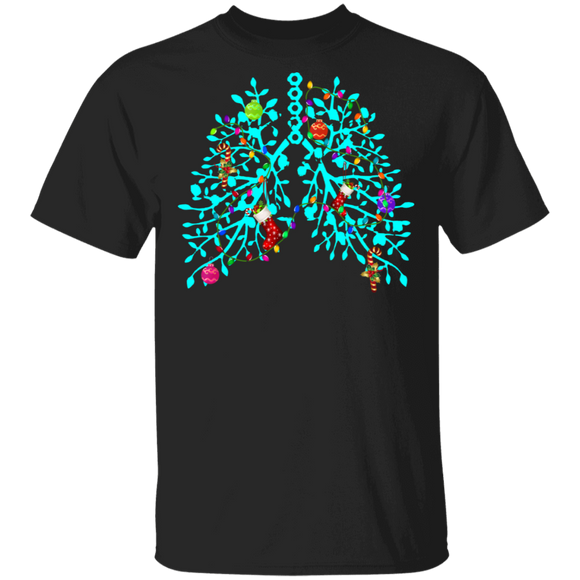 Christmas Light Shirt Respiratory Therapy Lung Cool Christmas Light Gifts Christmas T-Shirt - Macnystore