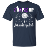 Purple Up For Military Kids Funny Military Child Month Children Men Women Dandelion Lover Gifts T-Shirt - Macnystore