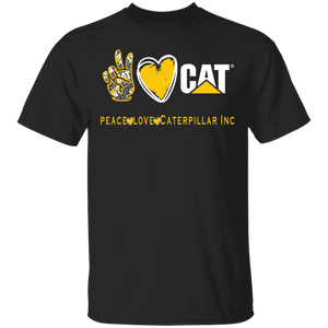 Peace Love Caterpillar Inc. Logo Matching Caterpillar Inc.Construction Shirt Matching Men Women Gifts T-Shirt - Macnystore