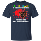 Fifth Grade Is Like A Box Of Chocolates Matching Shirts For Elementary Middle Teacher Personalized Valentine Gifts T-Shirt - Macnystore