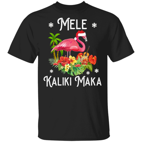 Christmas Flamingo Shirt Mele Kaliki Maka Cool Christmas Flamingo Lover Gifts Christmas T-Shirt - Macnystore