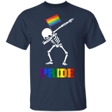 Pride LGBT Skeleton Cute Pride LGBT Flag Gay Lesbian Gifts T-Shirt - Macnystore
