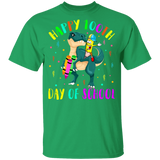 Pencil Riding T Rex Happy 100th Day Of School T Rex Lover Kids Kindergarten Elementary Student Teacher Gifts Youth T-Shirt - Macnystore