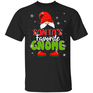 Christmas Gnome Shirt Santa's Favorite Gnome Funny Christmas Santa Gnomes Lover Matching Family Group Gifts T-Shirt - Macnystore