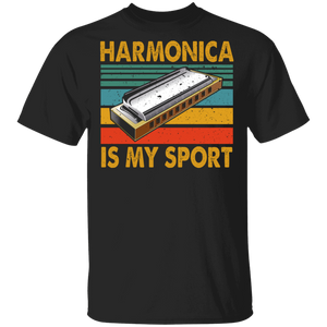 Vintage Retro Harmonica Is My Sport Harmonica Player Lover Gifts T-Shirt - Macnystore